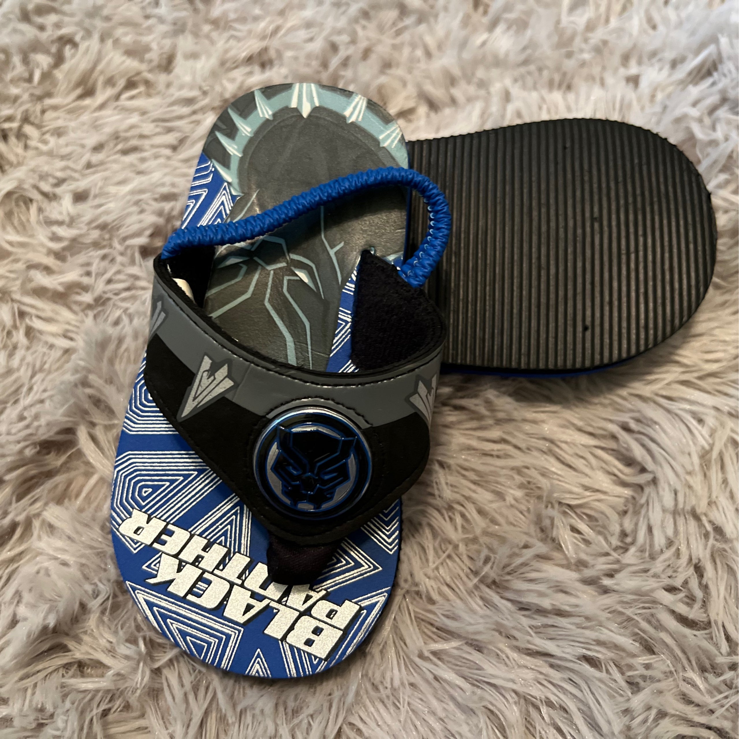 Black panther flip flops sales